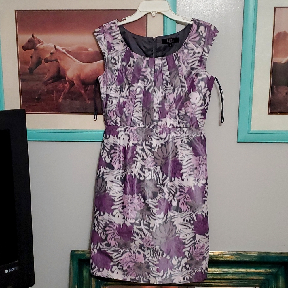 Purple floral dress